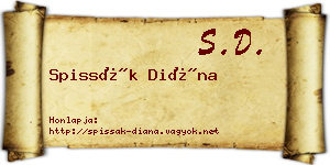 Spissák Diána névjegykártya